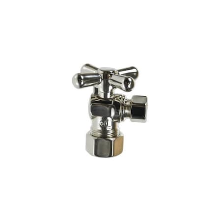 Mountain Plumbing Brass Cross Handle 1/4 Turn Ball Valve - Lead Free 1/2" in Polished Nickel MT621-NL/PN