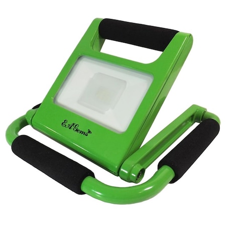 Eagems 10W Folds to 1 in. Adjustable, Portable LED Work Light - Green EAG010g