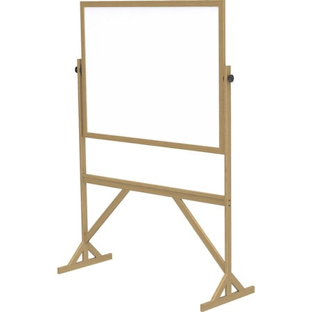Ghent 72-1/8"x 53.25" Reversible Whiteboard, Wood Frame RMM34