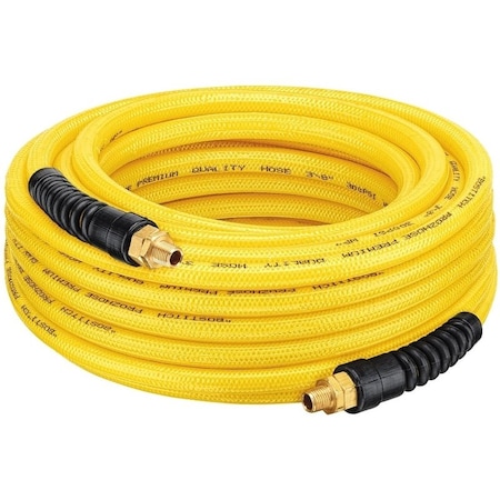 Bostitch Bostitch PRO-3850 Premium Air Hose, 3/8 in OD, MNPT, Polyurethane, Yellow PRO-3850