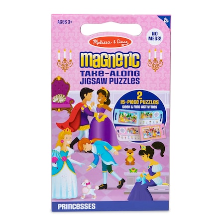 Melissa & Doug Take Along Magnetic Jigsaw Puzzles, Princesses 32831