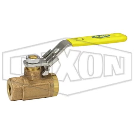Dixon Ball Valve, 1/4 in Nominal, FNPT End Style, Brass Body, Full Port, RPTFE Stem Softgoods, Domestic BBLV25