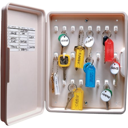 Lucky Line Non-Lockable Polypropylene 8-1/2'' Key Cabinet 61000
