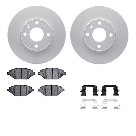Dynamic Friction Co DFC GEOSPEC Coated Rotors with 5000 Brake Pads - Ceramic and Hardware 4512-47123
