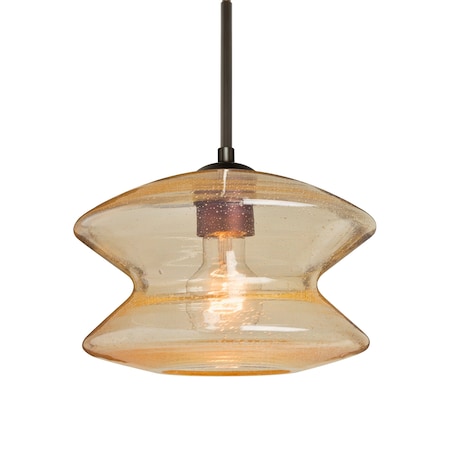 Besa Lighting Zen Cord Pendant, Gold Bubble, Bronze Finish, 1x60W Incandescent 1JT-ZENGD-BR