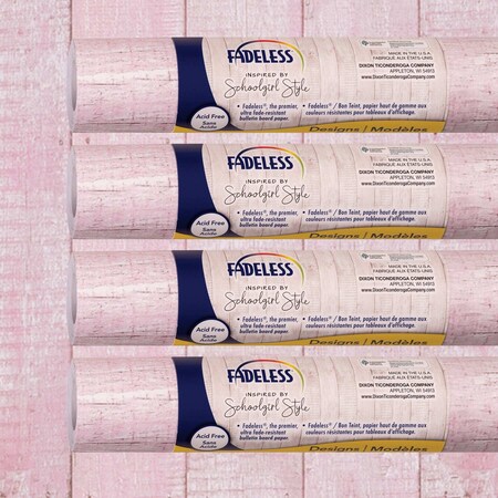 Fadeless Schoolgirl Style Bulletin Board Paper, 48in. x 12ft., Southern Charm in Pink, 4PK P0040148