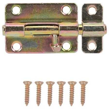 Prosource Barrel Bolt, 0.31 Dia in Bolt Head, 3 in L Bolt, Steel, Satin Brass 20485CZB-PS