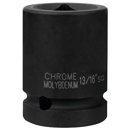 Performance Tool 3/4 in. Dr. 13/16 in. Square Impact Socket, Chrome Moly, Laser Etched M740-27