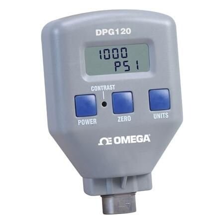 Omega Digital Pressure Gauge, -15 psi to 100 psi, 0.5 %, 1/8 " NPT Female, 3.5 Digit, Battery Powered, DP DPG110