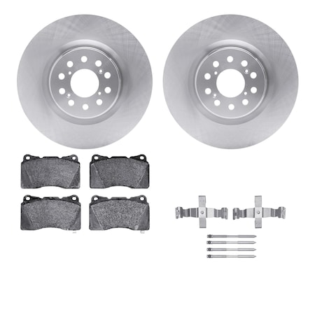 Dynamic Friction Co DFC Rotors with EURO 5000 Ceramic Brake Pads includes Hardware 6612-59030