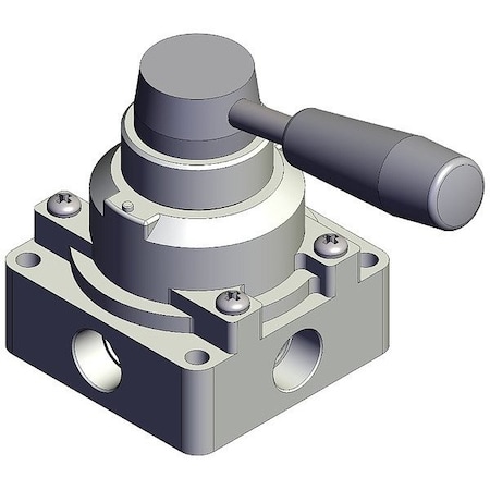 Smc Hand Valve, Exhaust, VH, Three-Position VH301-03