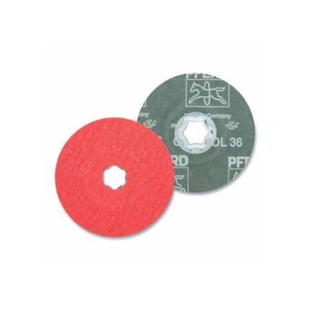 Pferd COMBICLICK Fiber Disc, Ceramic oxide CO-COOL, 4-1/2 in dia, 36 Grit, 25PK 419-40726