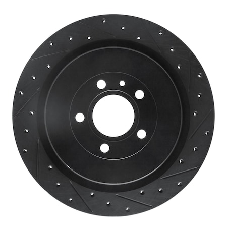 Dynamic Friction Co DFC Brake Rotor - Drilled and Slotted - Black 633-54260R