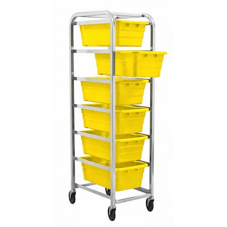 Quantum Storage Systems MOBILE RACK W/6 YELLOW TUBS TR6-2516-8YL