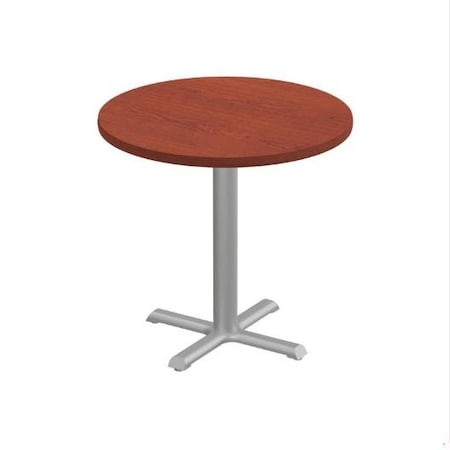 Correll Round Cafe Table, 24 in W, 24 in L, 29 in H, Particleboard Top, Cherry SXT24R-21-98-21
