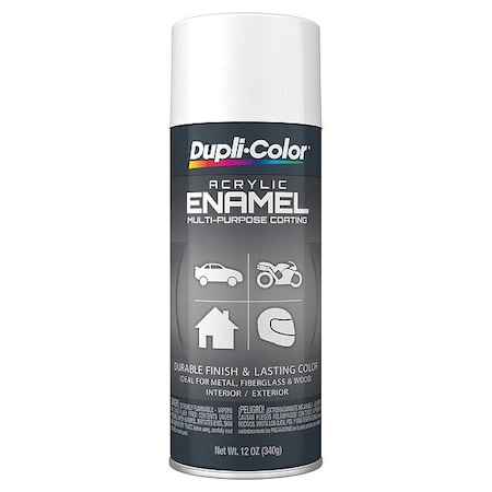 Dupli-Color Multi-Purpose Acrylic Enamel Spray Paint Flat White 12 oz (DA1672)