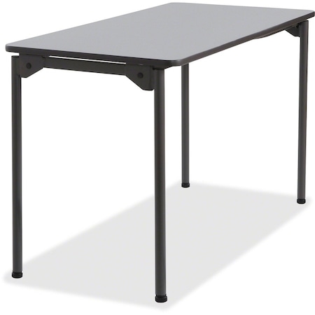 Iceberg Maxx Legroom Folding Table, Grey Top, Charcoal Frame, 24 in W x 42 in L x 29.5 in H 65807