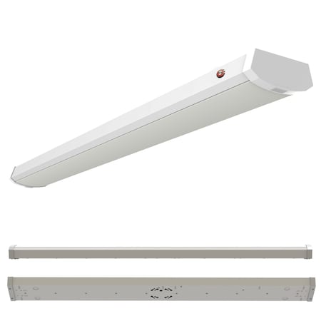 Bulbrite 4 ft. 3000K LED Dimmable Wraparound Light W/ Battery Backup (120-277v), 5300lm, White 773506