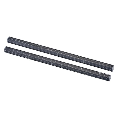Lockermate By Bostitch MeasureMate Learning Ruler, Four-sided Math Tool, Black, 2-Pack 10450-2PK