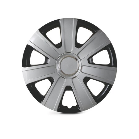 Altertrim 15 in Univ Hubcaps, Snap-On, (Slvr & Blk Lacq), 4PK CHB-5076-DP-15