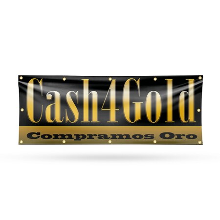 Signmission Cash4Gold Compramos Oro, 48 Inch x 120 Inch, Vinyl Banner B-120-30507