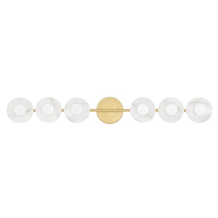 Hudson Valley Lighting Elmont 6 Light Bath And Vanity 4.75 In. Aged Brass 9206-AGB