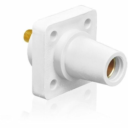 Leviton Female Receptcle, Wht, 2-4/0, 300/400Ac/Dc 16R24-UW