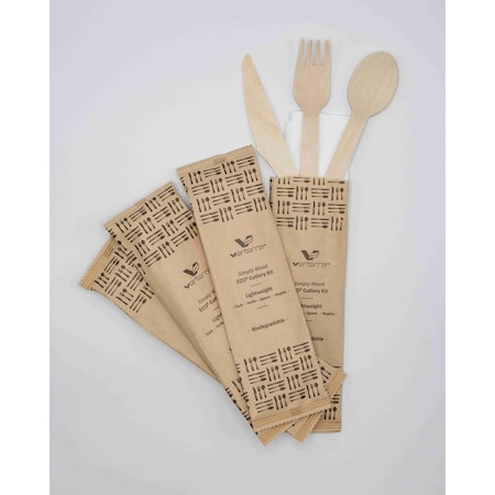 Verterra 6" Light Weight Cutlery Kit, FKS+N, 400PK VT-E2-LC