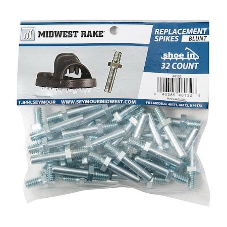 Midwest Rake Repacement Spikes, Silver, PK32 46132GRA