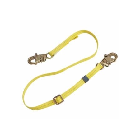 Dbi-Sala Web Adjustable Positioning Lanyard, 6ft, Snap Hook Connection, 310lb Cap, Yellow 098-1231016