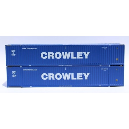 Jacksonville Terminal 53 ft. N Scale High Cube Container Crowley, 2PK JTC535031