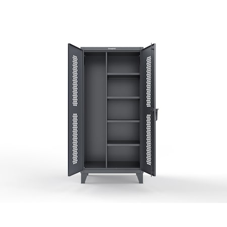 Strong Hold Extreme Duty Ventilated (Hex) Janitorial Storage Cabinet 36-H-BC-244