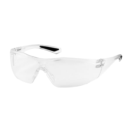 Bouton Optical Rimless Safety Glasses with Clear Temple, Clear Lens and FogLess 3Sixty Coating 250-49-0520