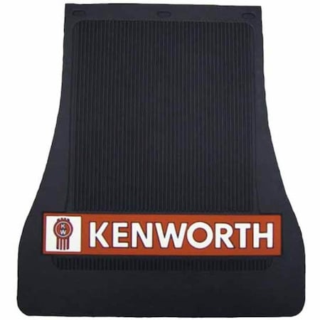 Replacement For Kenworth T800 Curved Glass Year 2001 Front Tapered Rubber Mud Flap W/ Kenworth Logo