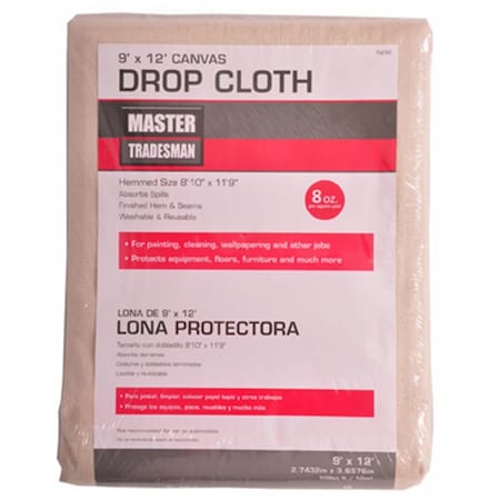 Master Tradesman 58901 9 x 12 ft. Canvas Dropcloth 156765