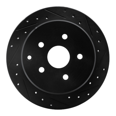 Dynamic Friction Co DFC Brake Rotor - Drilled and Slotted - Black 633-76101R