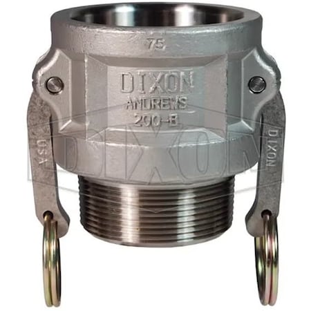 Dixon Type B Cam and Groove Coupler, 6 in Nominal, Female Coupler x MNPT End Style, 316 SS, Domestic 600-B-SS