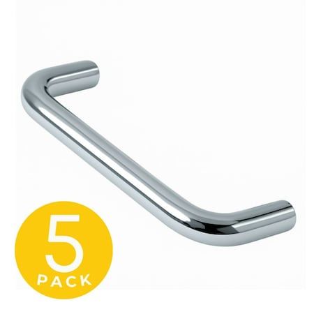 Sapphire 3 in. Center-to-Center Modern Polished Chrome Wire Reinforced Cabinet Hardware Drawer Pull, 5PK SP-800943