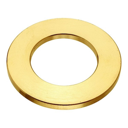 Zoro Select Flat Washer, For Screw Size 11/4 in , Brass Plain Finish, 2 PK WASB82NBR