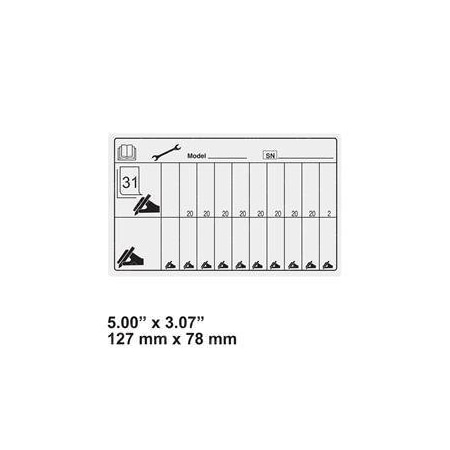 Skyjack REPLACEMENT DECAL, ANNUAL INSPECTION 172656