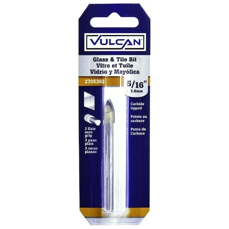 Vulcan Jobber Length Drill Bit, 5/16 in Dia, Flat Shank 263441OR