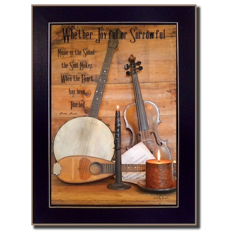 Homeroots Music Black Framed Print Wall Art 415219