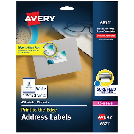 Avery Address Labels, Sure Feed Technol, PK450 6871