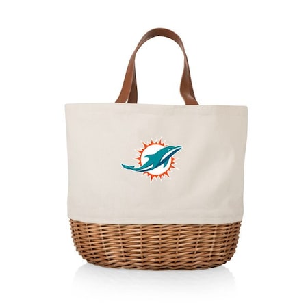Picnic Time Family Of Brands Miami Dolphins - Promenade Picnic Basket, (Beige Canvas) 203-20-187-174-2
