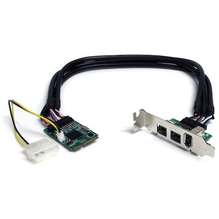 Startech.Com 3 PORT 2B 1A MINI PCIE FIREWIRE CARD MPEX1394B3