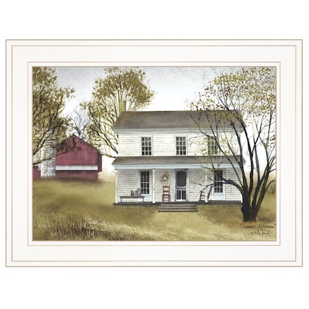 Homeroots Summer Afternoon 2 White Framed Print Wall Art 404470