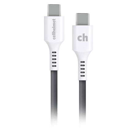 Cellhelmet Type C to Type C Round Cable 3ft, Gray CABLE-C-C-3-R-G