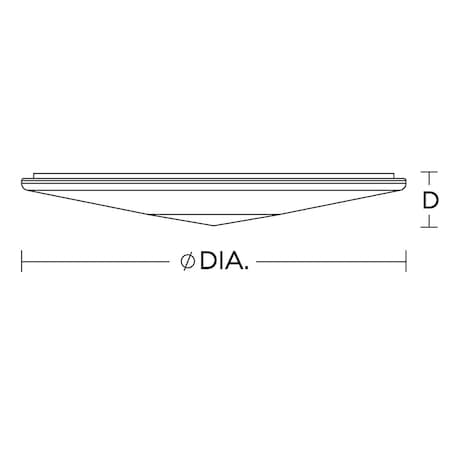 Afx Alpine - LED Flush Mount - 17in - Black ALPF17LAJUDBK