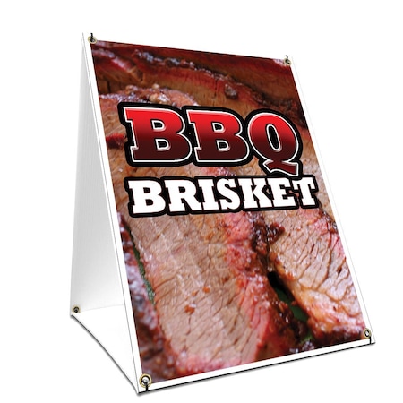 Signmission Bbq Brisket, 24 Inch x 18 Inch A-frame Yard Sign, Plastic Sign SBC-1824-Bbq Brisket