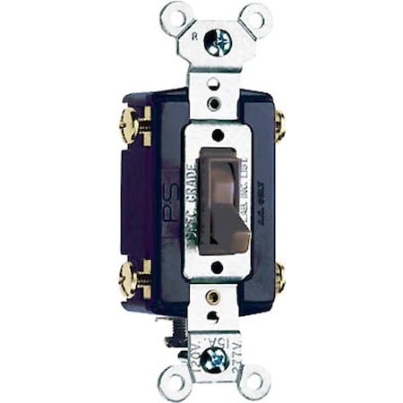 Legrand Toggle Switch, 15 A, 120 VAC, 4 -Position, Side Wire Terminal, Brown 664GCC8